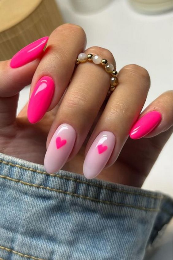 Hot Pink Birthday Nails