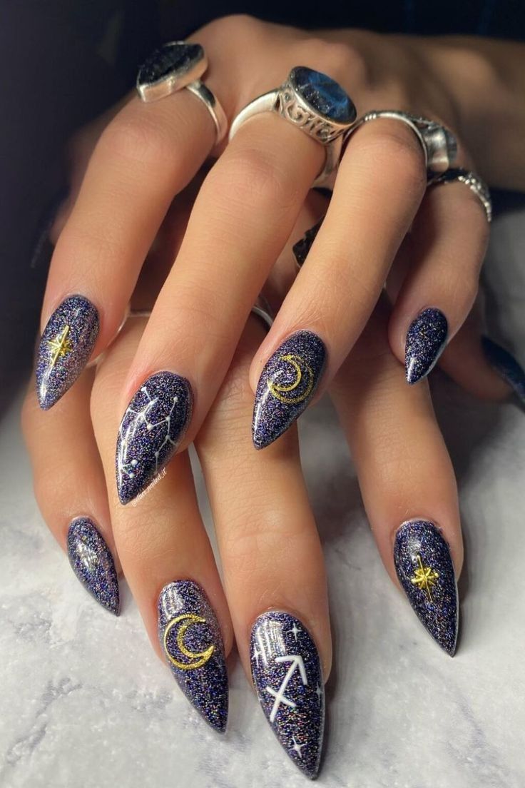 Star Sign Birthday Nails