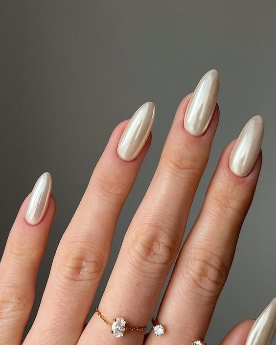 Vanilla Chrome Nails