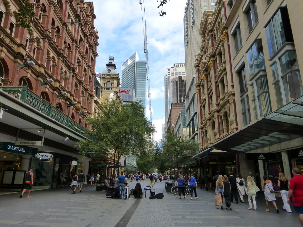 Pitt Street Mall In Sydney