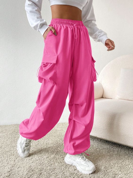 Bubblegum Pink Cargo Pants