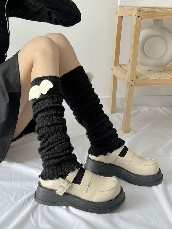 Chunky Sandals With Leg Warmers