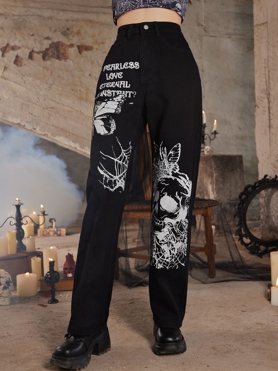 Skull Pants With Oversized Sweats