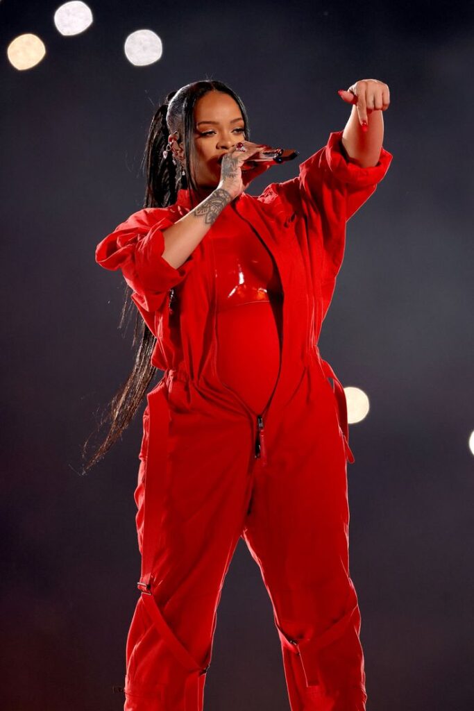 Rihanna at the Super Bowl Halftime Show