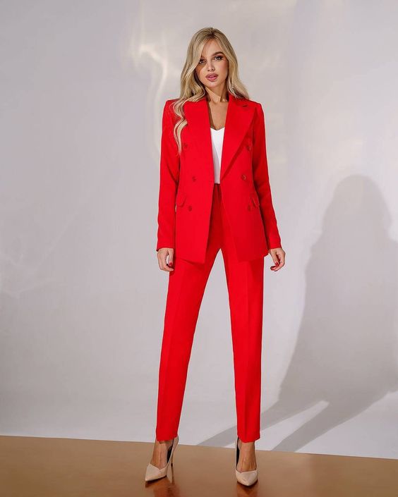 Red Power Suit