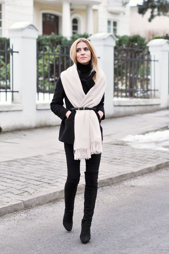 Drape a Scarf Over the Shoulders