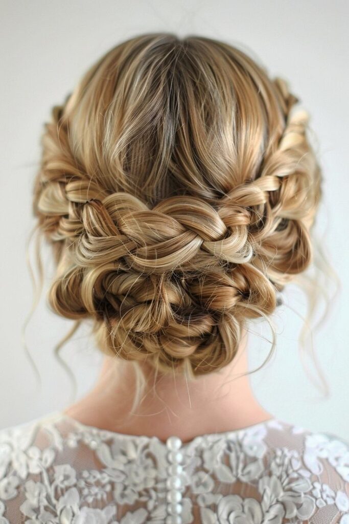 Prom Messy Bun with Braided Details