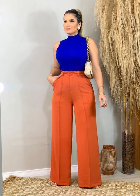 Palazzo Pant Royal Blue Outfit