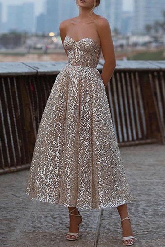 A-Line Floor Length Dress