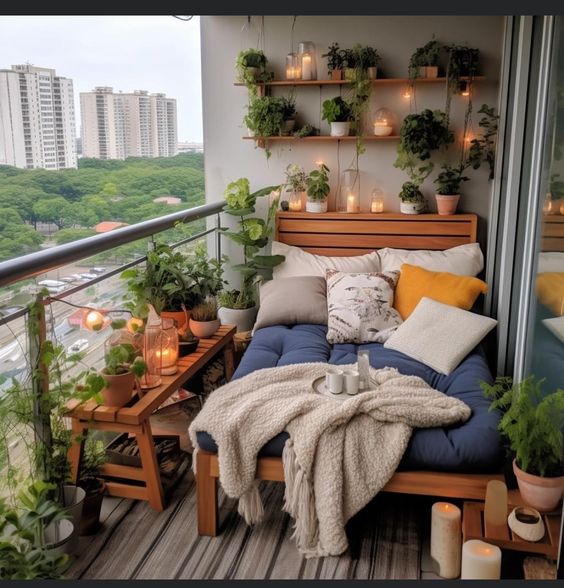 bedroom with a lot of indoor plants