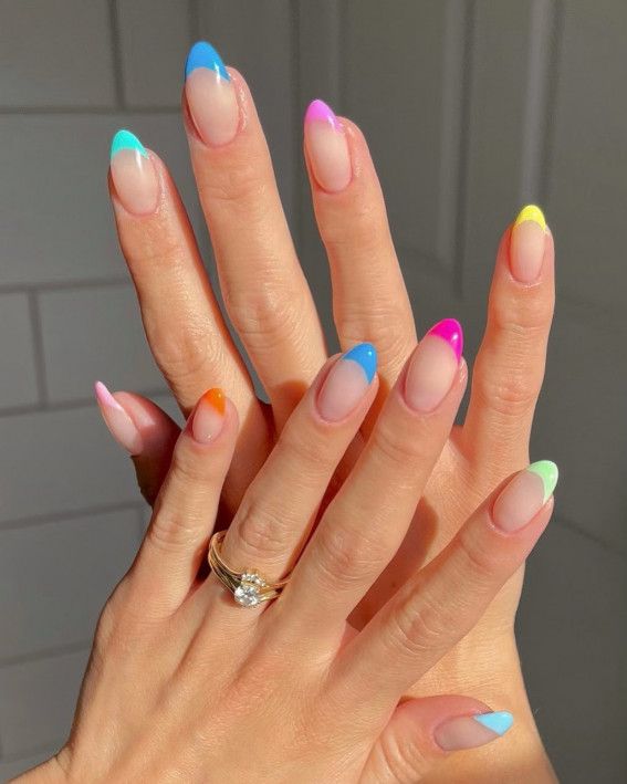 Vibrant French Manicure