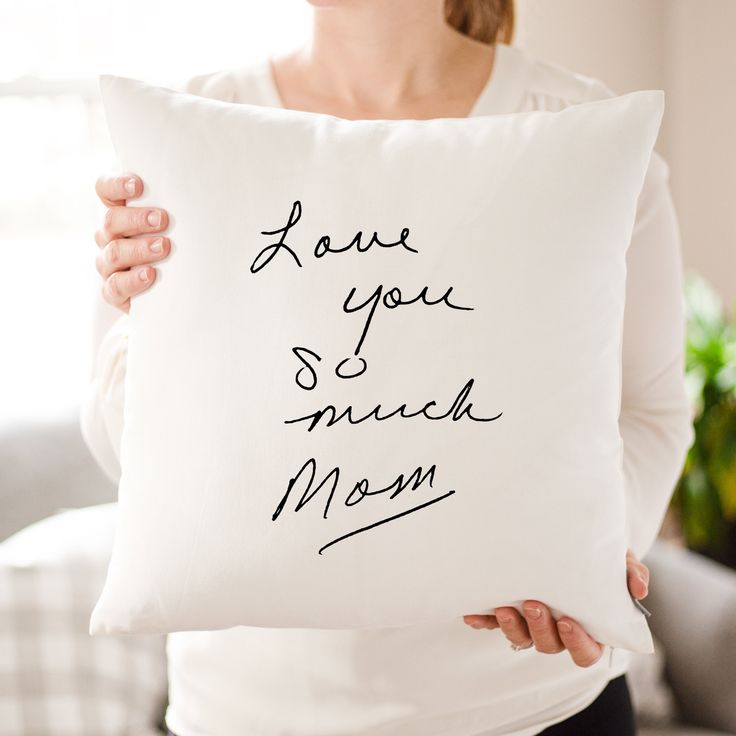 Pillow with Handwritten Message