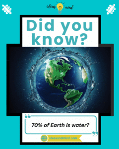 Did you know 70% of Earth is water