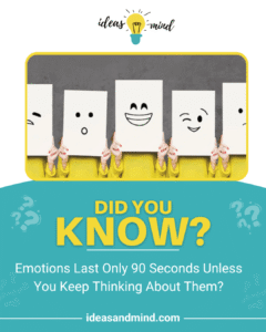 Did you know emotions last only 90 seconds unless you keep thinking about them