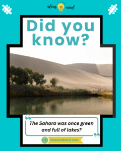 Did you know the Sahara was once green and full of lakes
