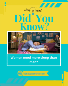 Did you Know Women need more sleep than men
