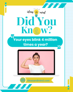 Did You Know Your eyes blink 4 million times a year