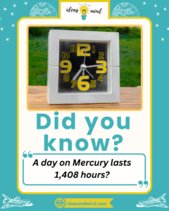 Did you know a day on Mercury lasts 1,408 hours.