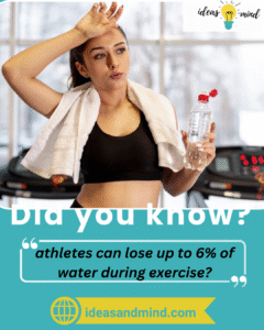 
Did you know athletes can lose up to 6% of water during exercise?
