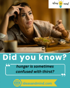 Did you know hunger is sometimes confused with thirst?

