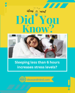 Did you know sleeping less than 6 hours increases stress levels