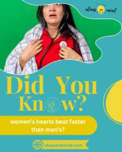 Did you know women’s hearts beat faster than men’s