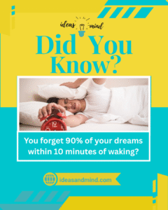 Did you know you forget 90% of your dreams within 10 minutes of waking