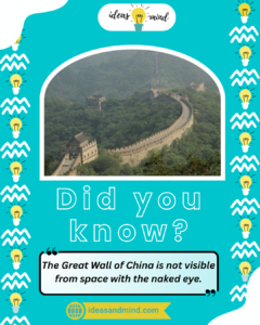 Did You Know The Great Wall of China is not visible from space with the naked eye