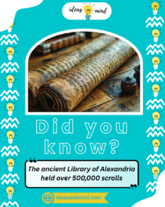 Did You Know The ancient Library of Alexandria held over 500,000 scrolls