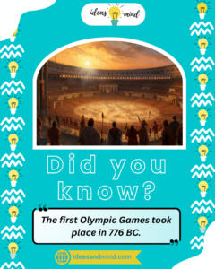 Did You Know The first Olympic Games took place in 776 BC