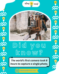 Did You Know The world’s first camera took 8 hours to capture a single photo
