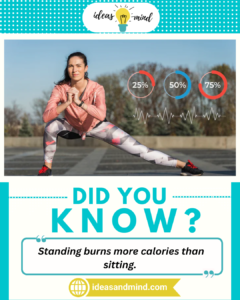 Did you Know Standing burns more calories than sitting 