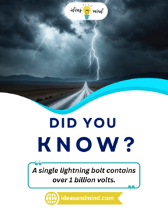 Did you know A single lightning bolt contains over 1 billion volts.