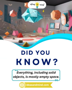 Did you know Everything, including solid objects, is mostly empty space.