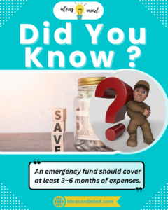 Did you know An emergency fund should cover at least 3–6 months of expenses