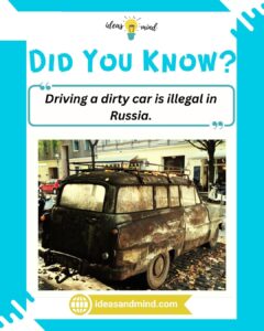 Did you know Driving a dirty car is illegal in Russia