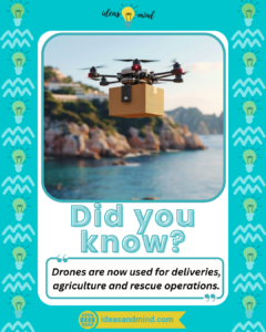 Did you know Drones are now used for deliveries, agriculture and rescue operations