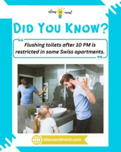 Did you know Flushing toilets after 10 PM is restricted in some Swiss apartments