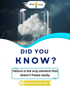 Did you know Helium is the only element that doesn’t freeze easily