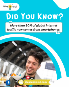 Did you know More than 80% of global internet traffic now comes from smartphones