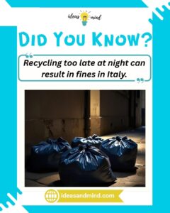 Did you know Recycling too late at night can result in fines in Italy