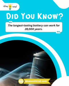 Did you know The longest-lasting battery can work for 28,000 years