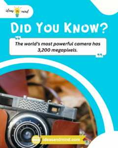 Did you know The world’s most powerful camera has 3,200 megapixels