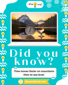 Did you know Time moves faster on mountains than at sea level