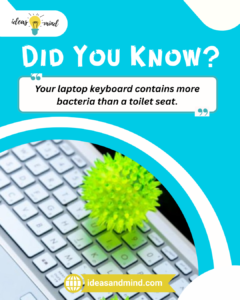 Did you know Your laptop keyboard contains more bacteria than a toilet seat