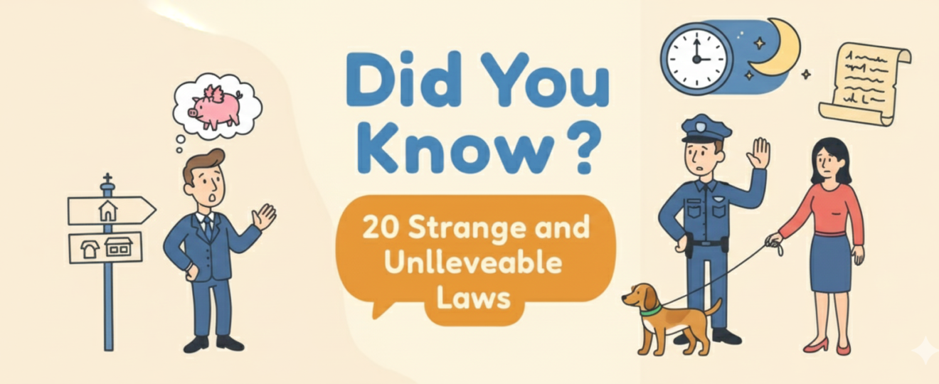 Did you know 20 strange and unlleveable laws