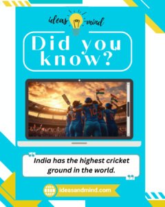 Did you Know India has the highest cricket ground in the world