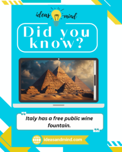 Did you Know Italy has a free public wine fountain