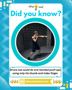 Did you know Bruce Lee could do one-handed push-ups using only his thumb and index finger