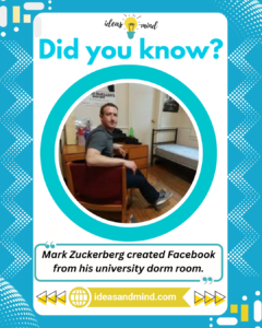 Did you know Mark Zuckerberg created Facebook from his university dorm room